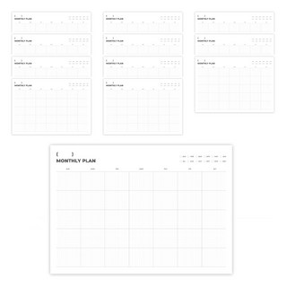 리코즈 먼슬리 빅플래너 12p 가로형, 혼합색상, 1개