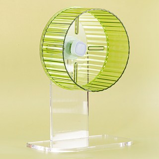 랜보어 햄스터 클리어 높이조절 쳇바퀴 17cm, 그린, 1개