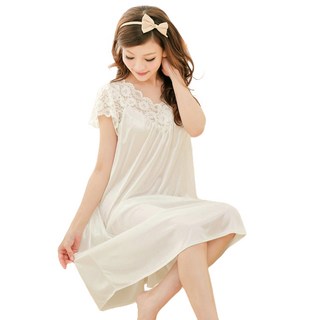 Lolidolls 粉紅色V領蕾絲睡裙 QM2001