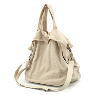 Lulubaek 女用 Mentor 輕量尼龍休閒肩背斜背包, 米色(斜背包), 隨機出貨(贈品)