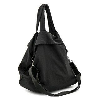 Lulubaek 女用 Mentor 輕量尼龍休閒肩背斜背包, 黑色(斜背包), 隨機出貨(贈品)