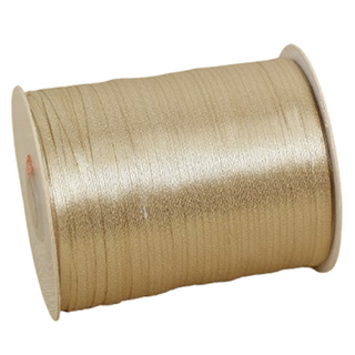 Second Best 大容量細繩包裝緞帶 0.6cm, 1個, 500m, 淺金色