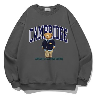 Oeta 劍橋熊柔軟三層毛圈布Oversize大尺碼大學T