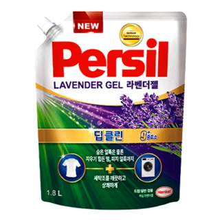 Persil 寶瀅 韓國原裝進口 9重酵素深層清潔洗衣凝露補充包 薰衣草香, 1.8L, 1包