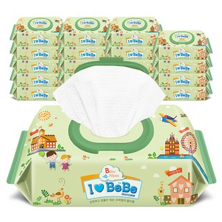 아이러브베베 포레 아기 물티슈 캡형, 62g, 72매, 20세트
