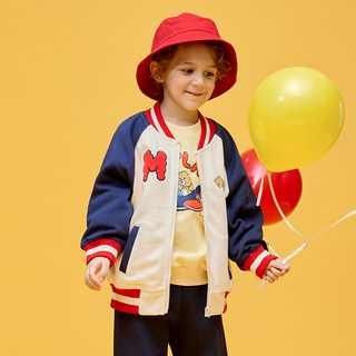 MellyCoco 兒童款Dung Dung泰迪熊配色棒球外套