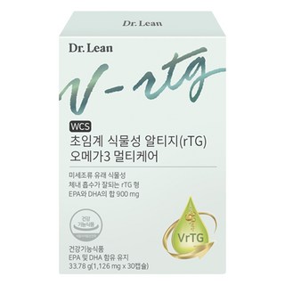 Dr.Lean 超臨界植物性rTG歐米茄3多效護理 33.78g, 1個, 30錠