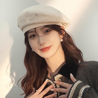 Paperments 女性用水晶與珍珠貝雷帽 23335