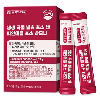일양약품 생생 곡물 발효 앤 파인애플 효소 하모니 유산균 90g, 30회분, 1개