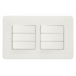 CHEIL ELECTRIC 正方形白色單切開關 6開, 1個