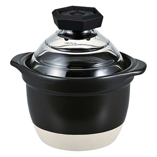 하리오 뚜껑이 유리인 가마밥솥 1~2인용 화이트 GNR-150-B-W, 15cm, 1개
