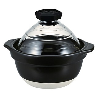 하리오 뚜껑이 유리인 가마밥솥 2~3인용 화이트 GNR-200-B-W, 20cm, 1개