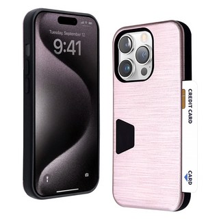 Onenough 條紋金屬卡片防撞手機殼