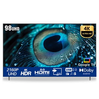 아이사 4K UHD DLED 스마트 TV, 249cm(98인치), HK9800UHD-DA-SMART, 벽걸이형, 방문설치