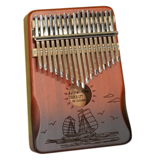 Topia 簡易卡林巴琴 17音 揚帆啟航 復古護板 漸層, 1個