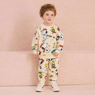 milkmile Peanuts 兒童款 史努比 查理布朗 全壘打 上下衣套裝