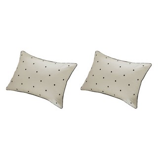 shez Home 厚實純棉枕頭套 2入, 奶油象牙白