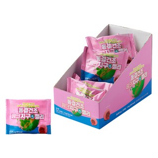 粉色地球造型草莓風味軟餅乾球, 144g, 1盒