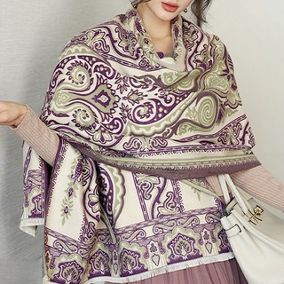 ATTERLIC 民族風仿羊絨披肩圍巾禮盒組 14679 + 提袋