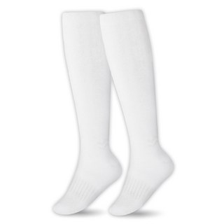 크로커다일 여성용 골프 논쿠션 린다 베이직 니삭스 CD212, 화이트, 1세트