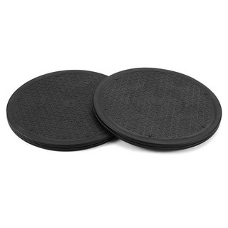 MaDaKkuMi 塑膠作業用多功能轉盤 旋轉盤 黑色, 2個