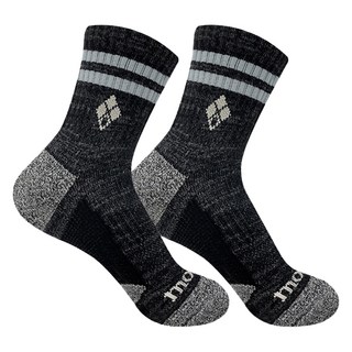 mont-bell 男款緩衝登山襪 2雙組, 炭灰色, 1組