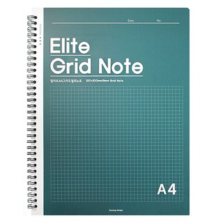 투영디자인 엘리트 스프링 그리드 절취 노트 A4, 민트, 1개