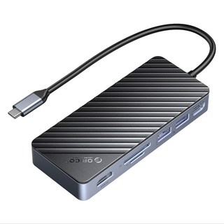 ORICO 奧睿科 C型 8合1 M.2 SATA & NVME SSD 兼容安裝 USB3.2 PD100W SD&TF HDMI 多功能集線器 OM28P-G2, 1個