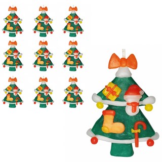 이야코 무지개나라 트리 양초, 10개, 혼합색상