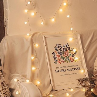 앵두 트리 줄전구 100구 + 리모컨 세트, 화이트(전등바디색)색), 1세트