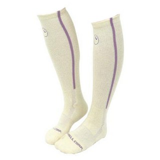 SHELL CORPORATION 女款月光美麗諾羊毛壓力及膝襪, 1套, 薰衣草紫