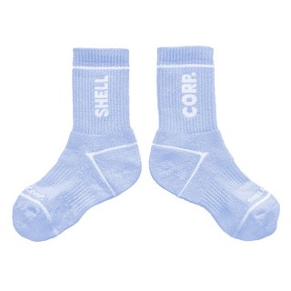 쉘코퍼레이션 여성용 쿨랄라 대마 쿠션 크루 삭스, Light Blue, 1세트