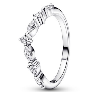 PANDORA 潘多拉 女款Timeless Wish閃亮交錯戒指 192390C01 + 提袋 + 小卡片