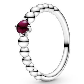 PANDORA 潘多拉 女款珠飾圓環戒指 198867C08 + 提袋 + 小卡組合