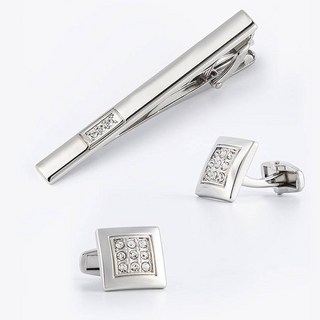 Paperments Jewel Square 領帶夾袖扣三鑽禮盒 23471 + 提袋