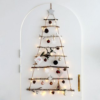 HOMETNER 聖誕壁飾 阿黛利 LED燈泡壁掛聖誕樹 遙控器, 混合色, L(600 x 1100mm)