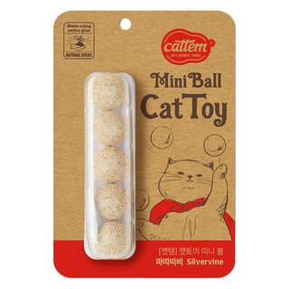 캣템 고양이 미니 볼 장난감 2cm 5p, 1개, 마따따비