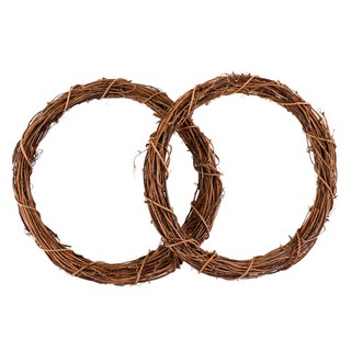 Uniart 大型木質藤蔓花環, 2個, 棕色