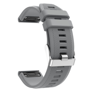 파이네스트원 가민 피닉스 8 / 피닉스 E 싱글 패턴 실리콘 스마트워치 스트랩 22mm, 그레이, 1개