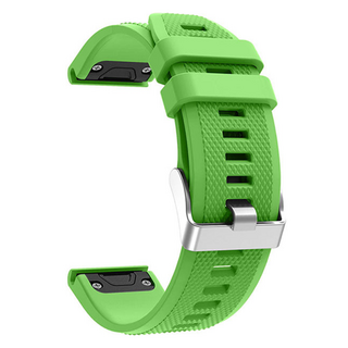 파이네스트원 가민 피닉스 8 / 피닉스 E 싱글 패턴 실리콘 스마트워치 스트랩 22mm, 그린, 1개
