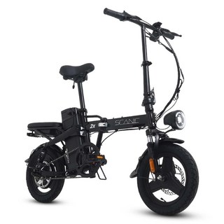 에이유테크 스카닉 2X 초소형 전기자전거 48V 12.5A, 블랙, 스틸