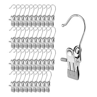 Homevanesse 防滑多功能不鏽鋼夾掛架, 灰色, 40個
