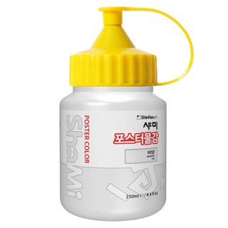 신한화구 샤미 포스터 컬러 물감 Bottle 74 하양, 250ml, 1색