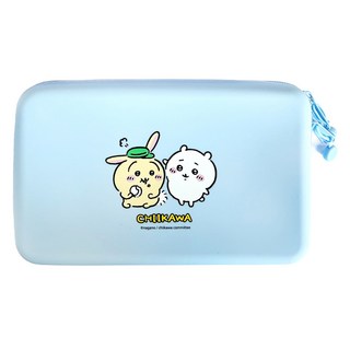 Chiikawa 大型矽膠鉛筆盒 吉伊卡哇 兔子, 藍色, 1個