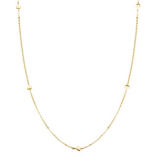 semijuwelry 女用 14k 迷你愛心吊墜項鍊 + 購物袋