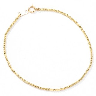 semijuwelry 女士 14k 迷你切割球手鍊 + 購物袋