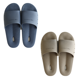 더자카 모던 호텔식 기능성 욕실화, 네이비 + 브라운, 2세트