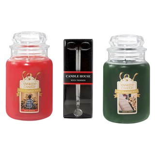 Yankee Candle 大型罐裝蠟燭2入 + 燭芯剪刀禮盒組, 快樂早晨 & 歌唱頌歌, 混合色