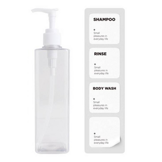 SONAK 透明分裝瓶 350ml 2瓶 + 貼紙 透明色 1組