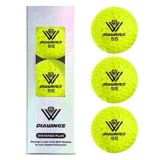다이아윙스 고반발 비거리 골프공 2피스 42.7mm M5, 옐로우, 3개입, 1개